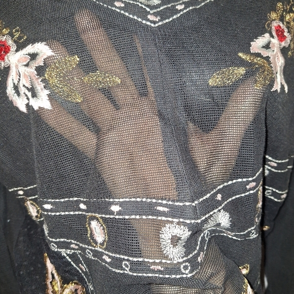 Sun n Moon Black Mesh Top - Picture 3 of 7